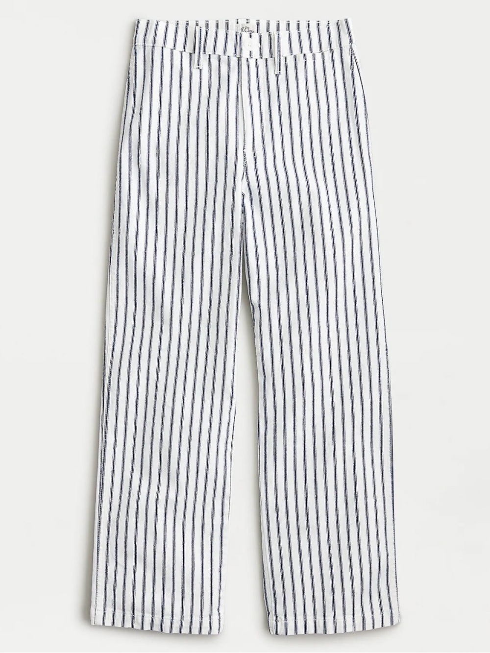 J Crew Striped HighRise Wide Leg Pants with Nautical Pinstripes
